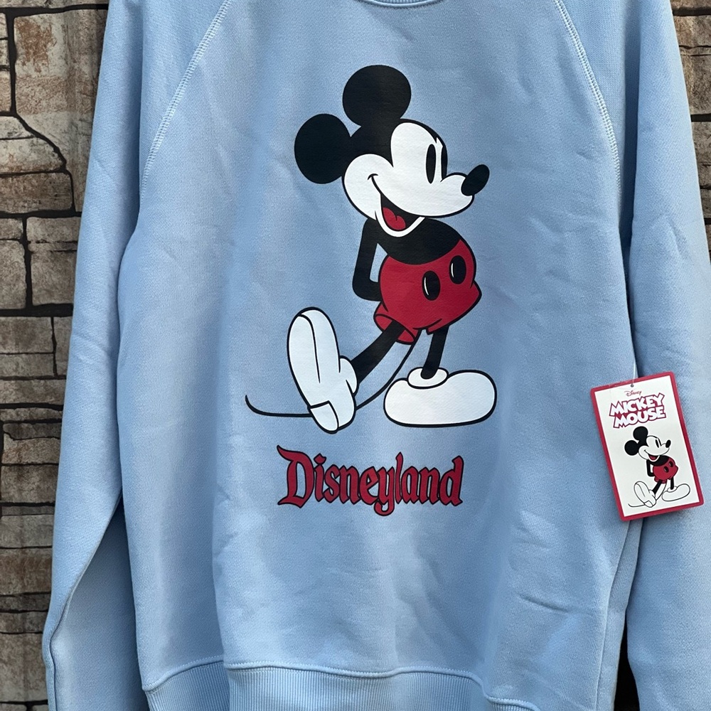 Disney Light Blue Mickey Mouse Crewneck Sweater - Picture 4 of 4